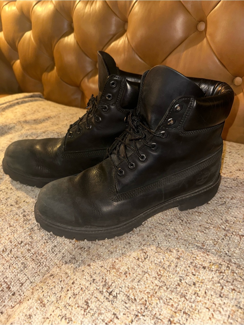 Classic Vintage Black Timberland Men’s Boots